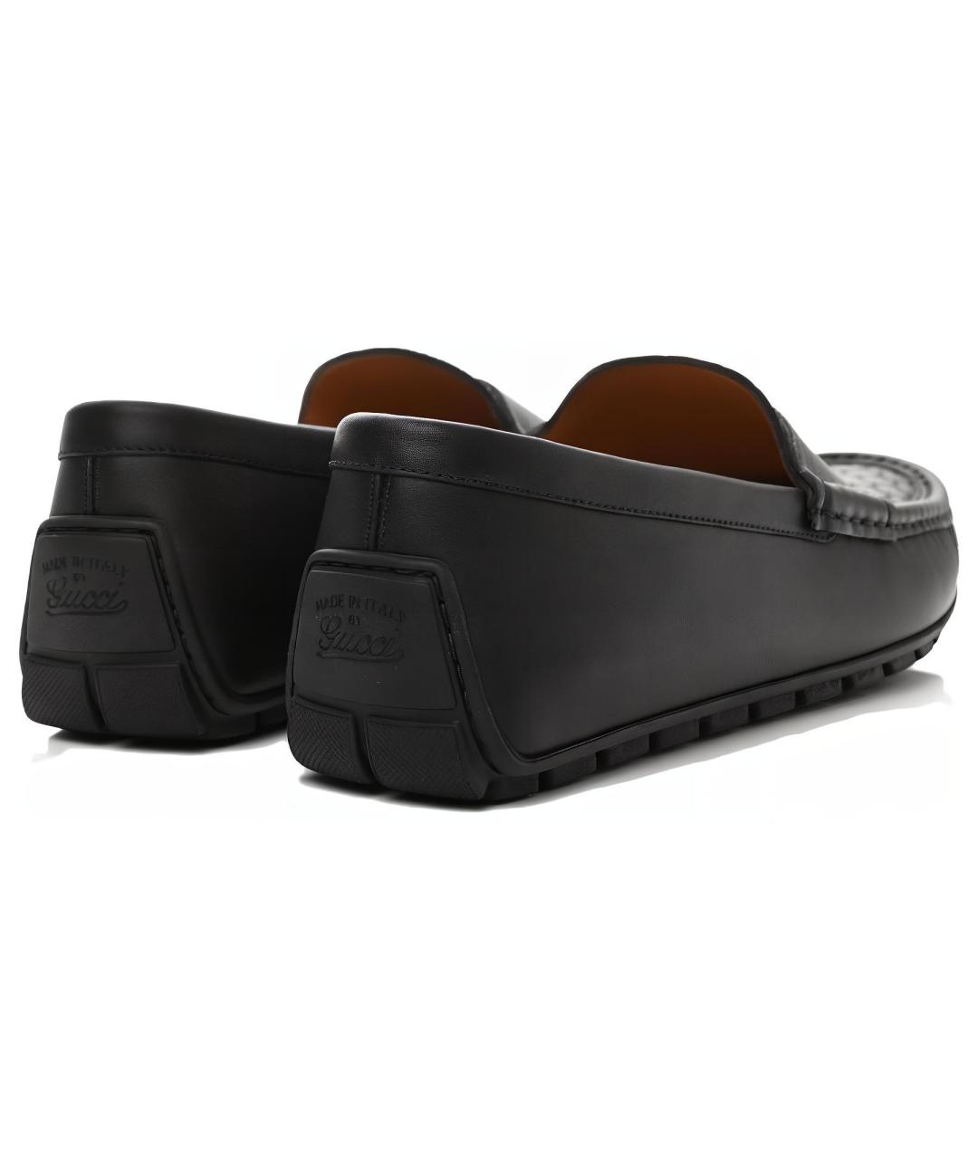 GUCCI Черные кожаные лоферы, фото 4