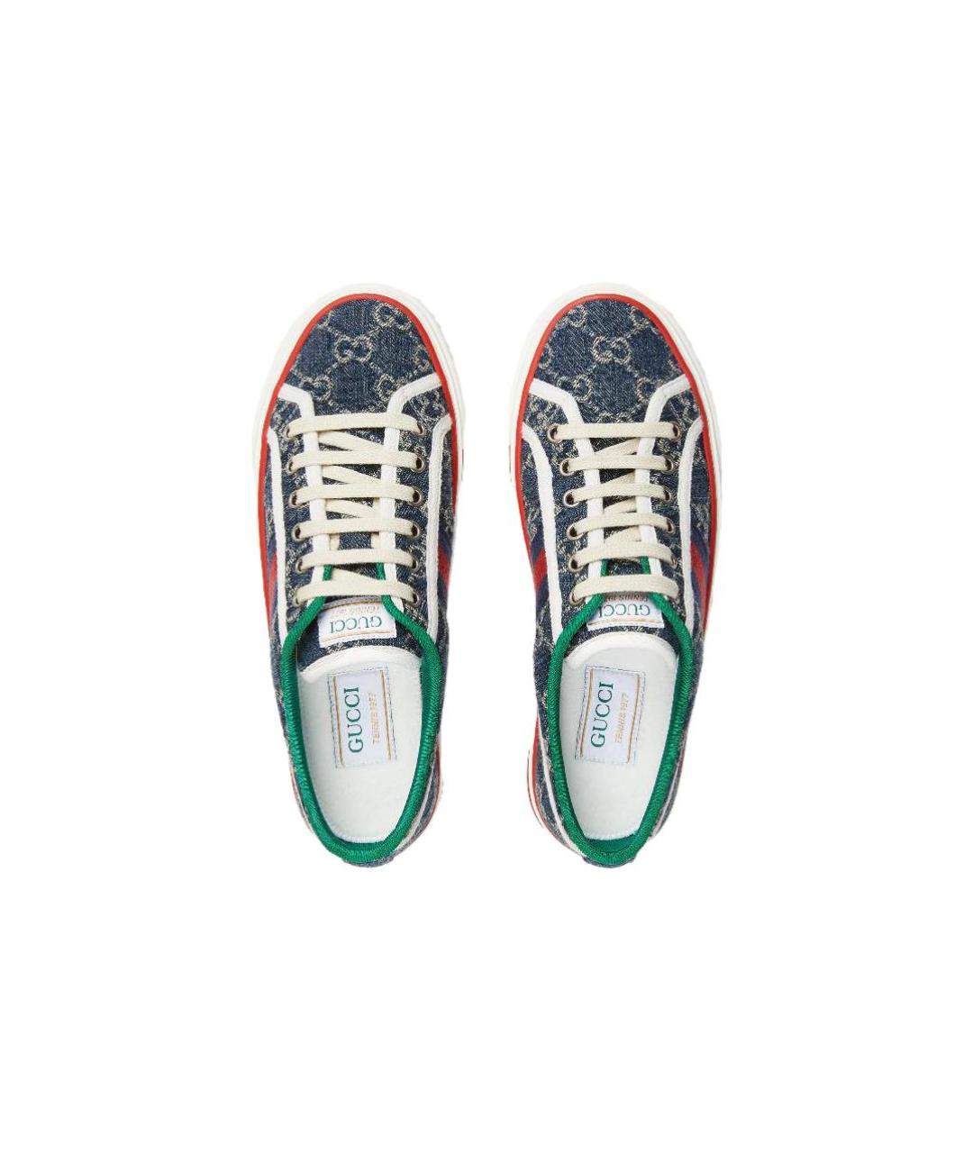 GUCCI Синие текстильные кеды, фото 3