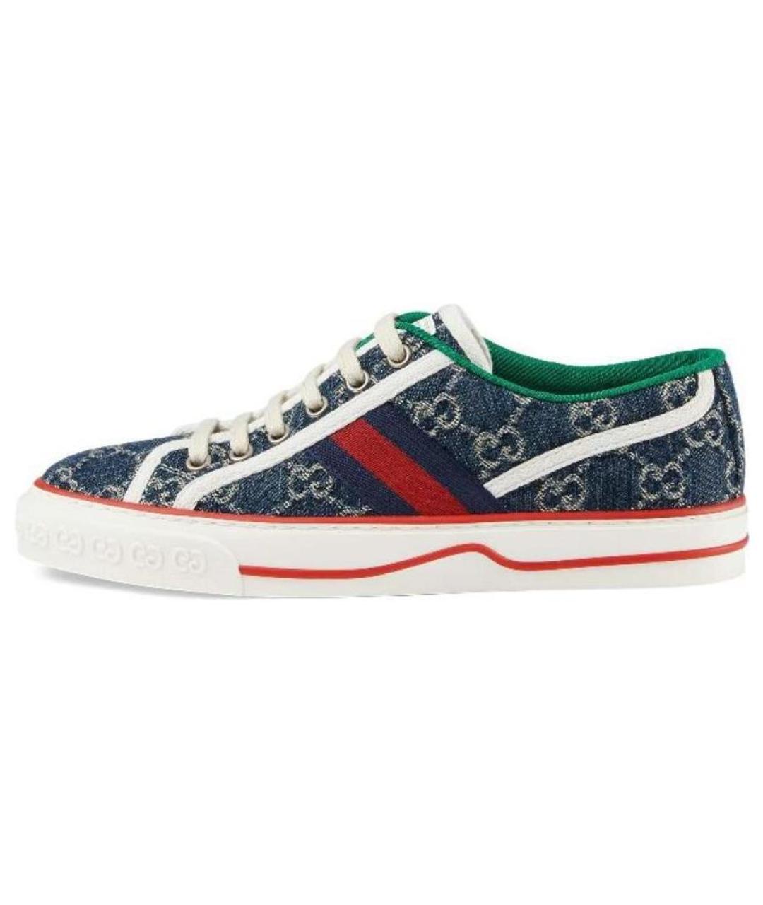 GUCCI Синие текстильные кеды, фото 2