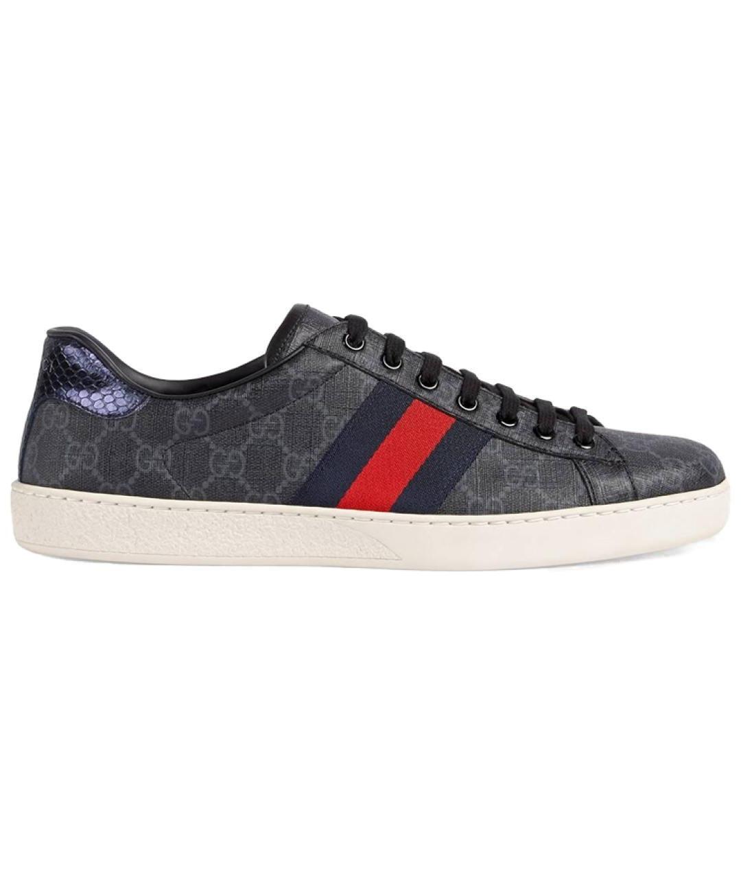 GUCCI Черные низкие кроссовки / кеды, фото 1