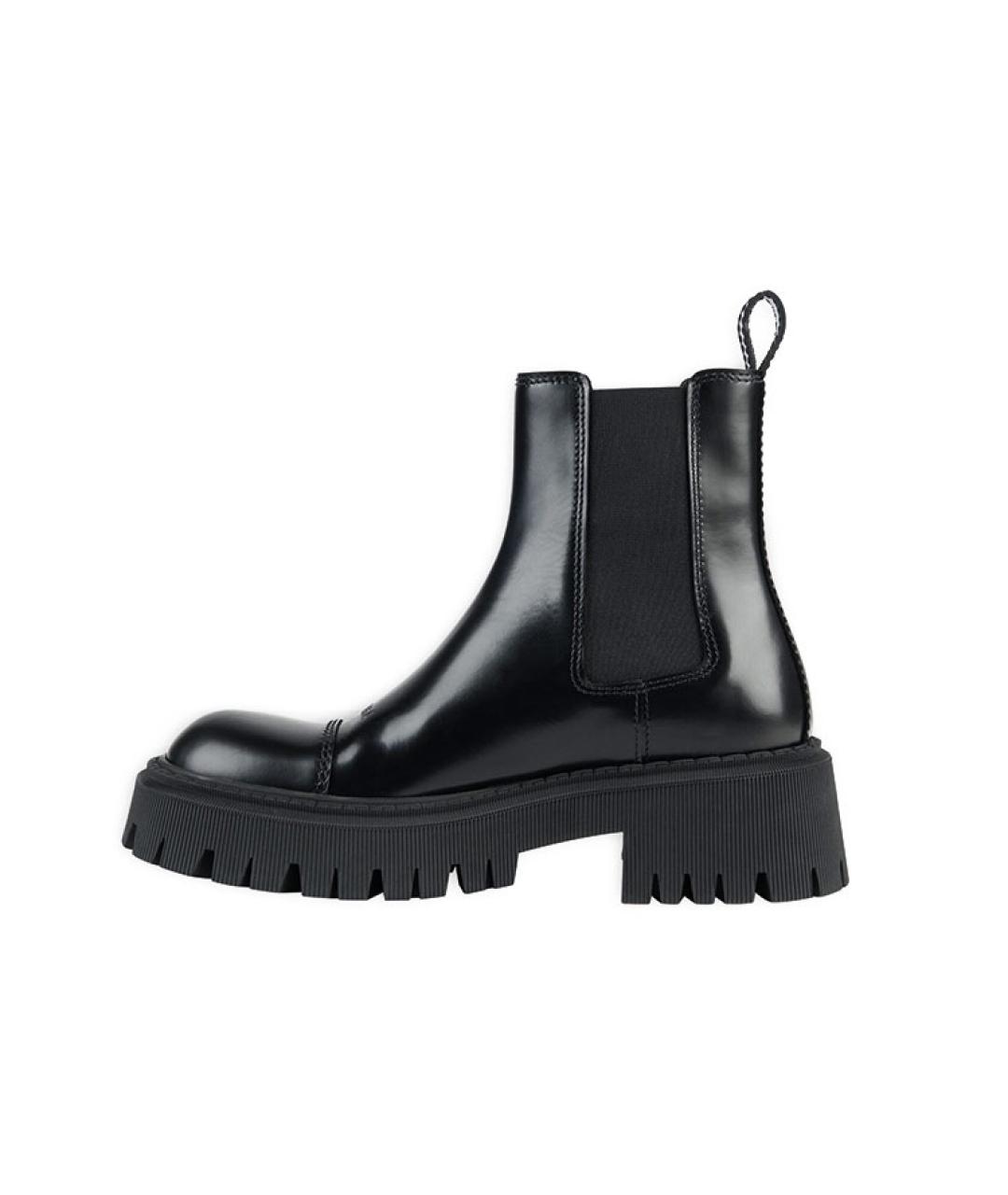 BALENCIAGA Черные кожаные ботинки, фото 2