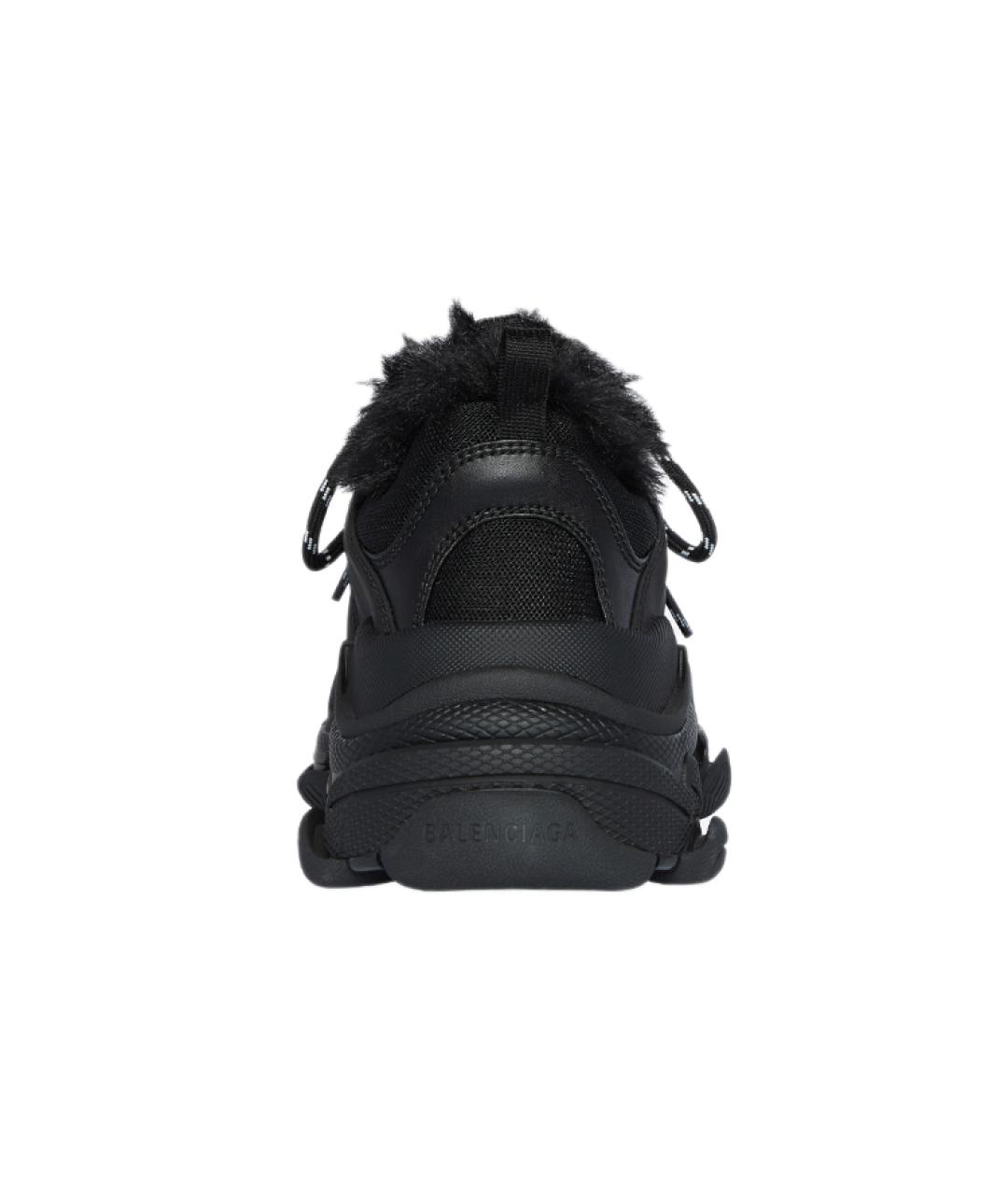 BALENCIAGA Черные текстильные низкие кроссовки / кеды, фото 4