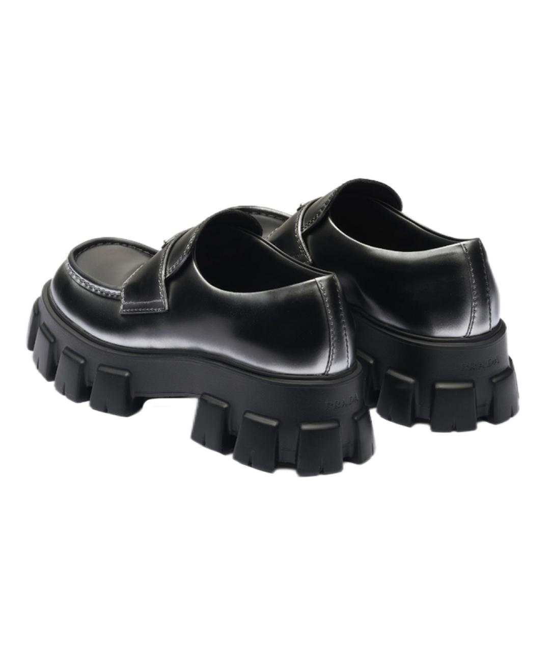 PRADA Черные кожаные лоферы, фото 5