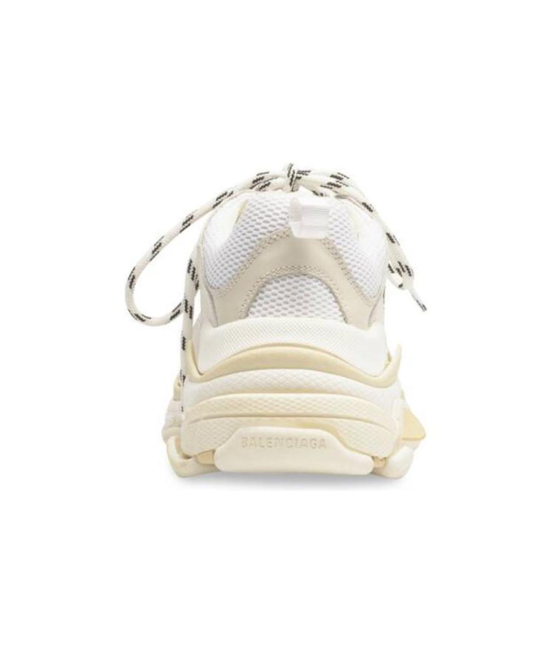 BALENCIAGA Белые кожаные кроссовки, фото 4