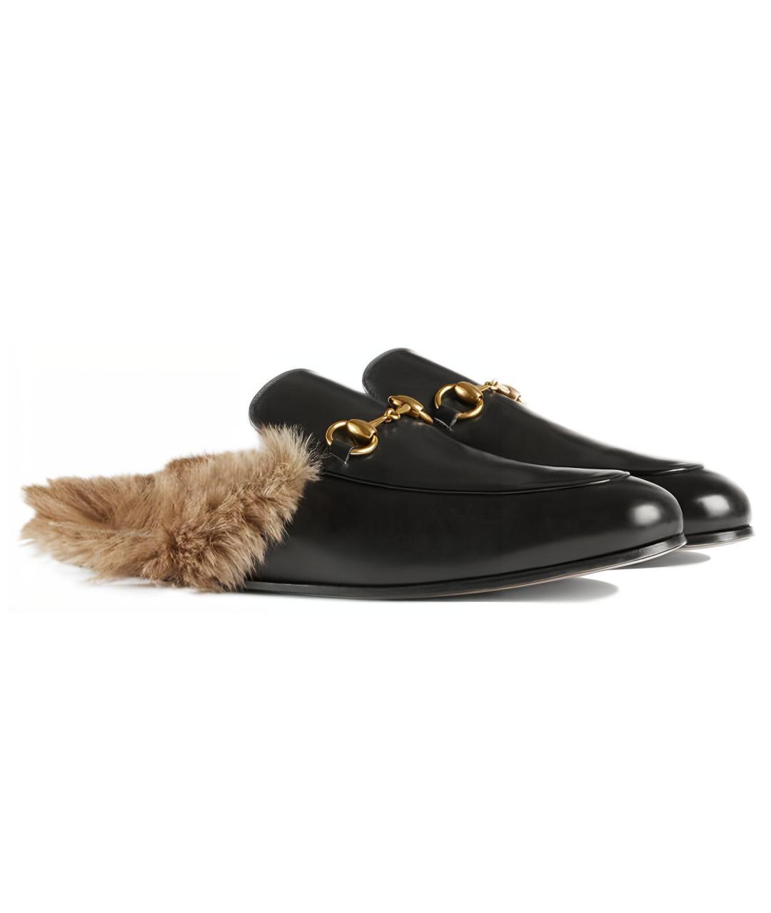 GUCCI Черные слипоны, фото 3