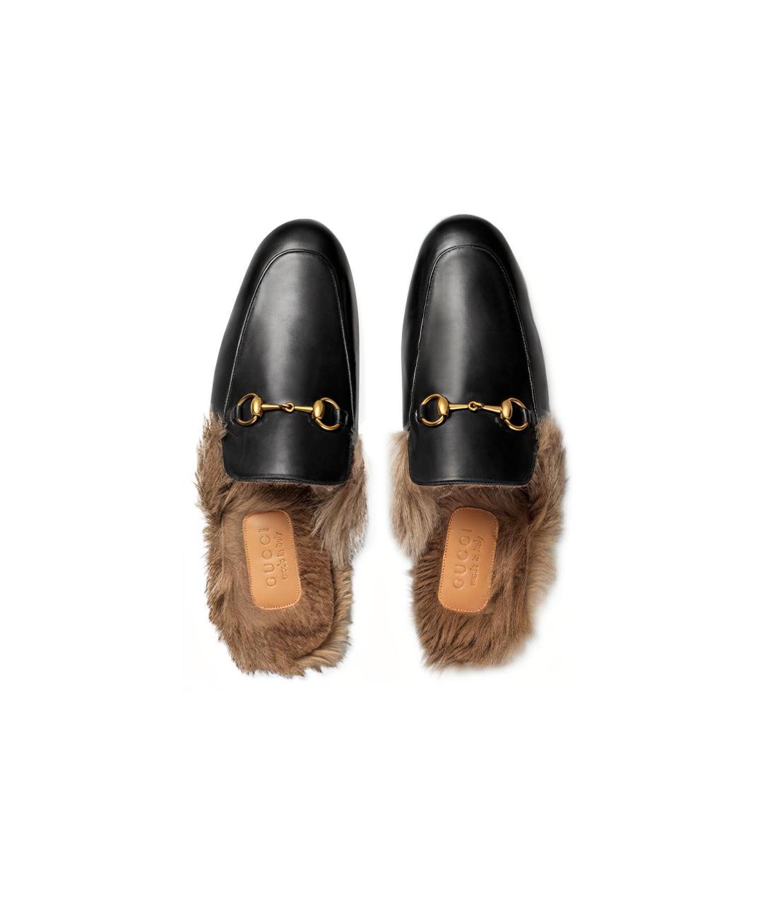 GUCCI Черные слипоны, фото 4