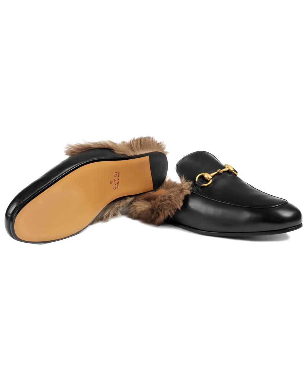 GUCCI Черные слипоны, фото 6