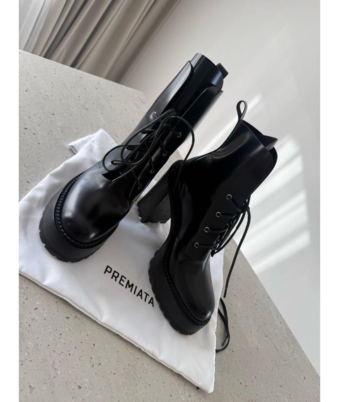 PREMIATA Черные кожаные ботильоны, фото 4