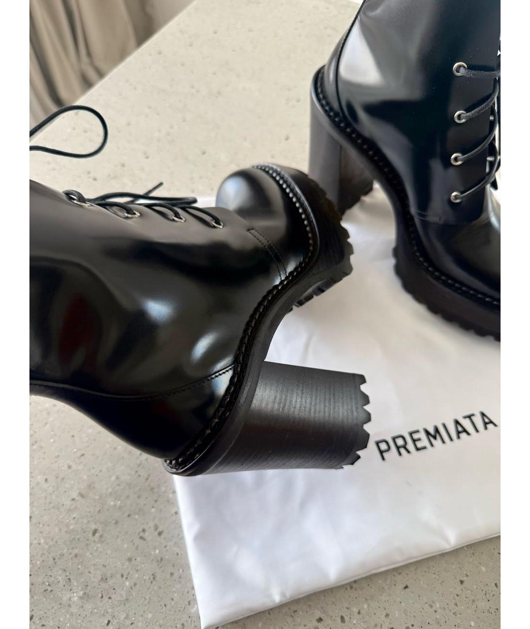 PREMIATA Черные кожаные ботильоны, фото 8