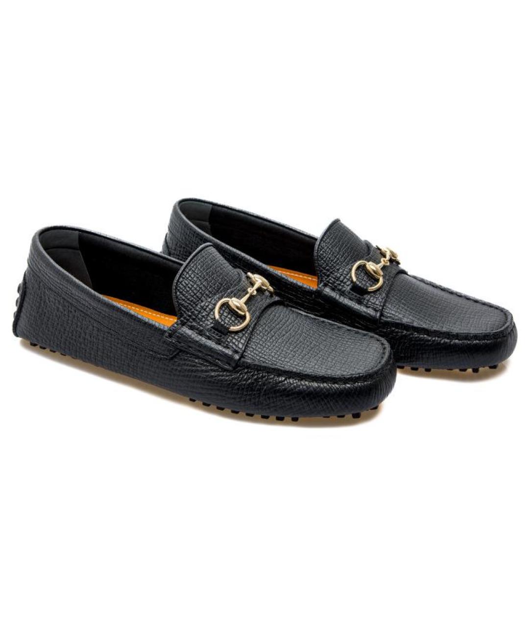 GUCCI Черные кожаные лоферы, фото 3