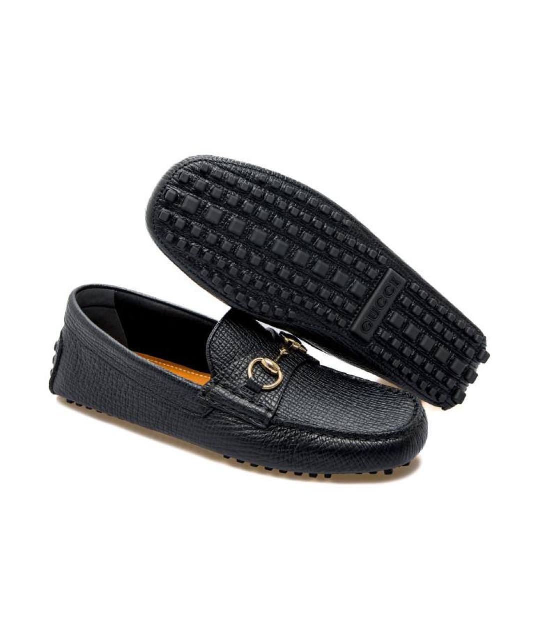 GUCCI Черные кожаные лоферы, фото 5