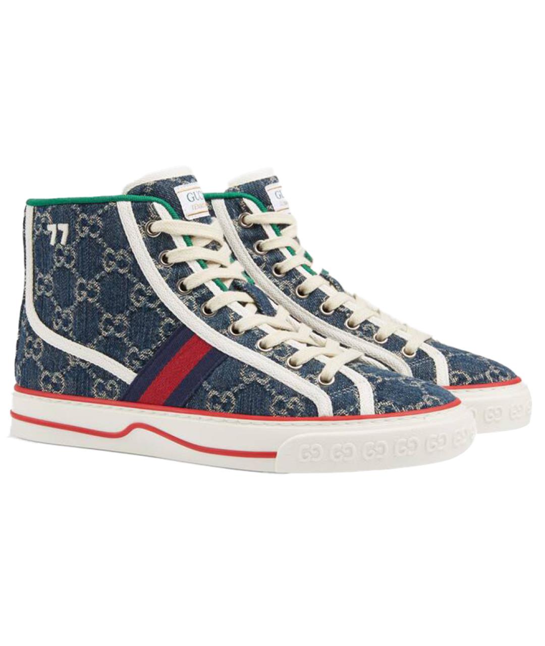 GUCCI Темно-синие кеды, фото 2