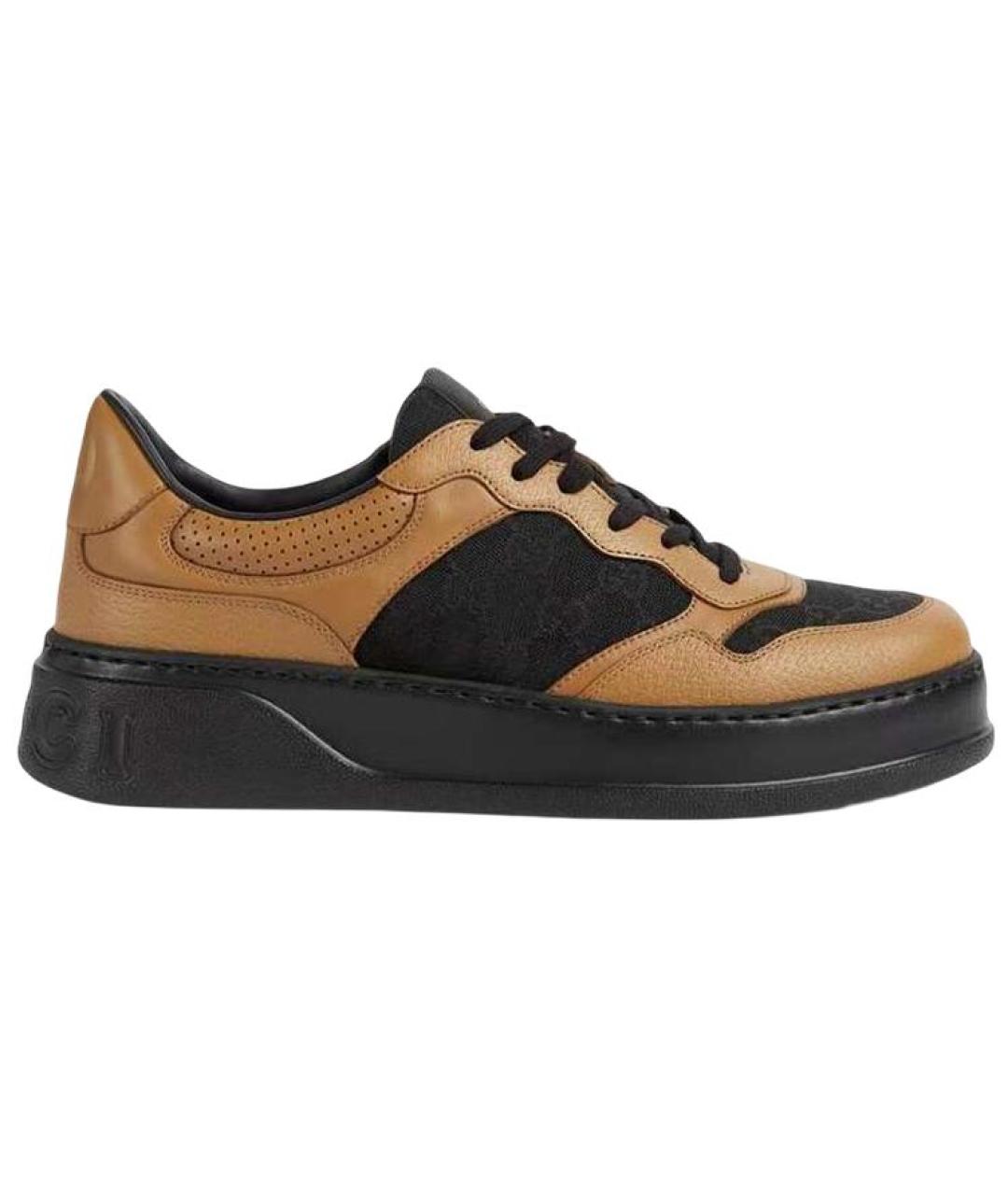 GUCCI Бежевые низкие кроссовки / кеды, фото 1