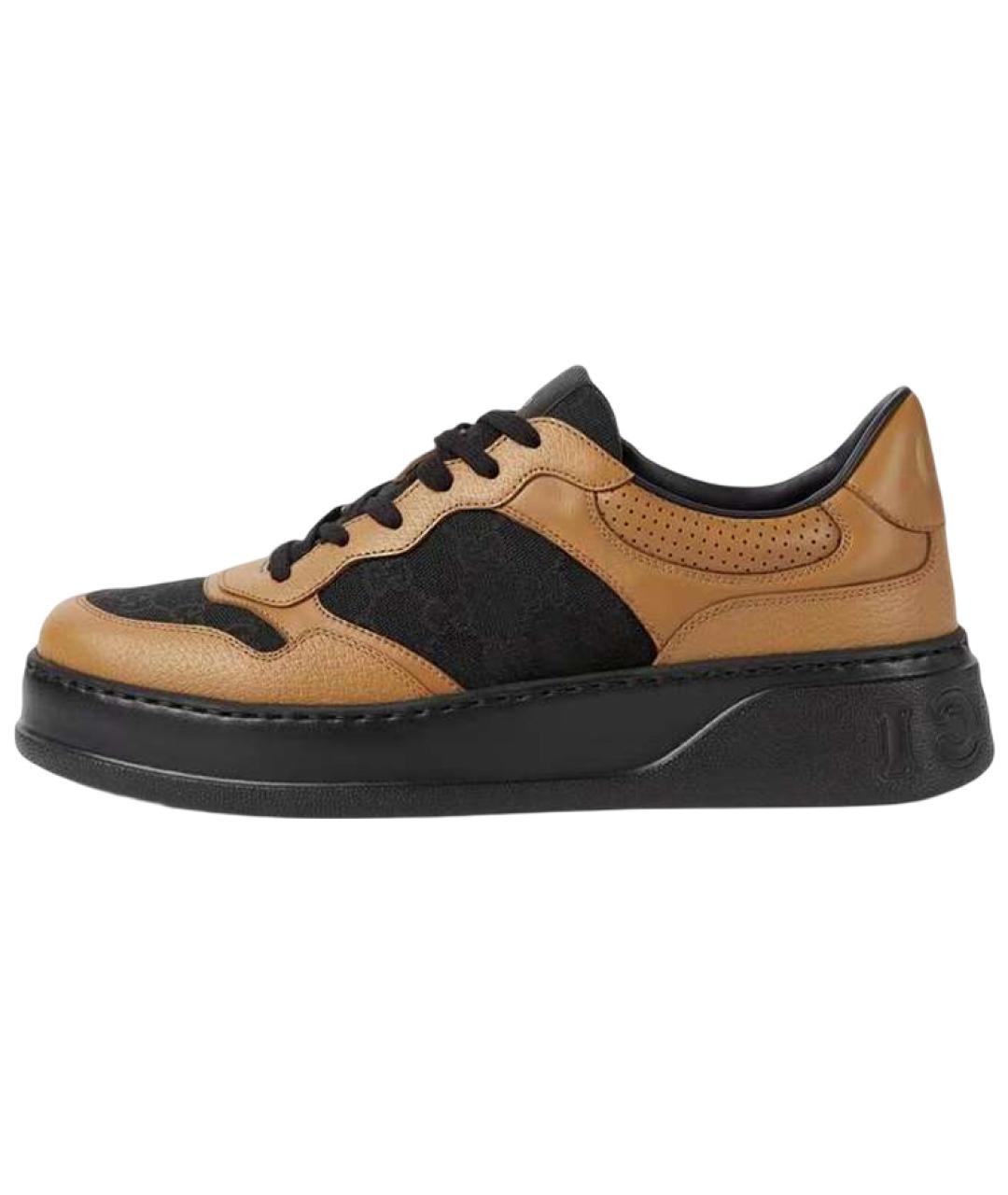 GUCCI Бежевые низкие кроссовки / кеды, фото 2