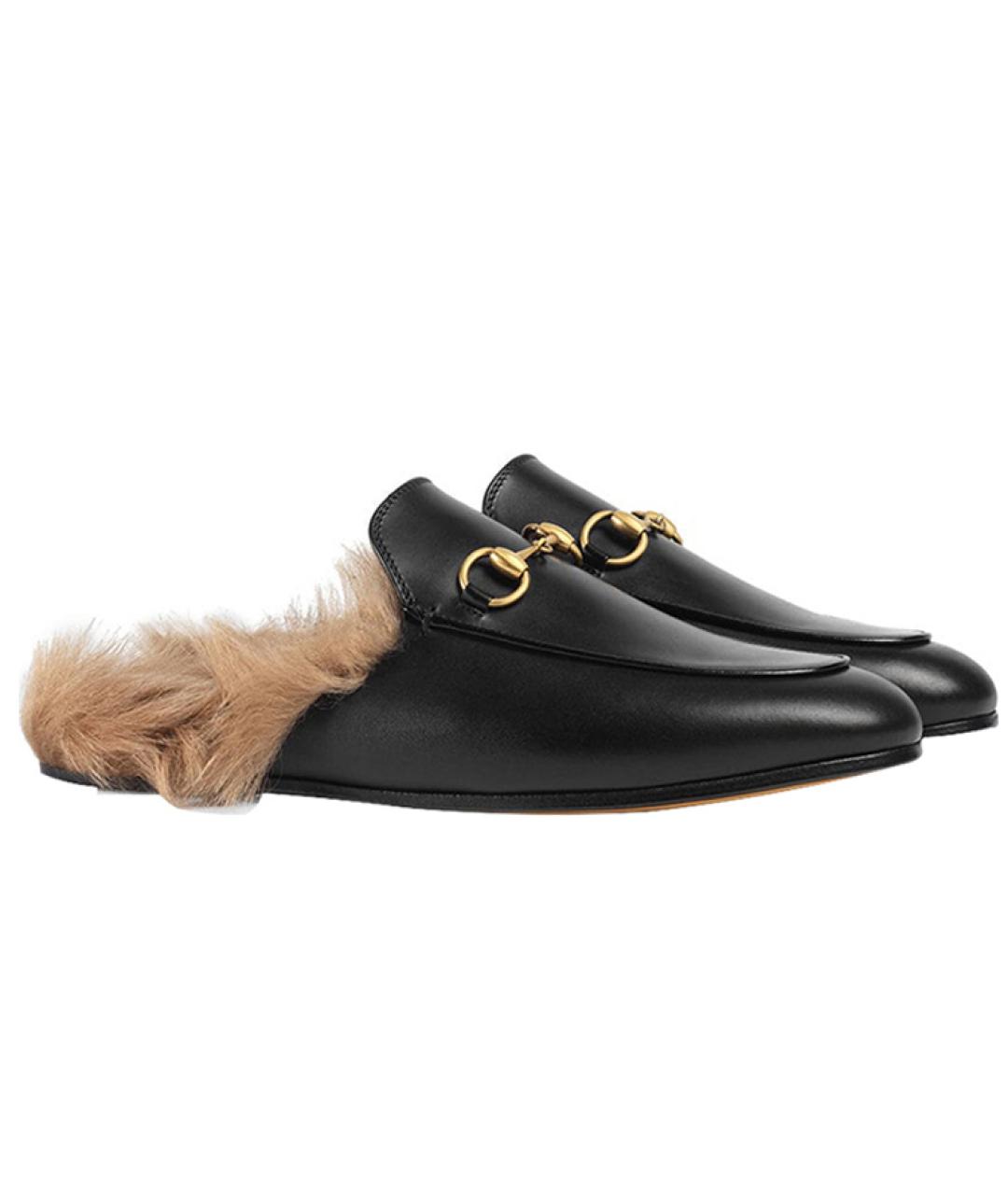 GUCCI Черные сабо, фото 2