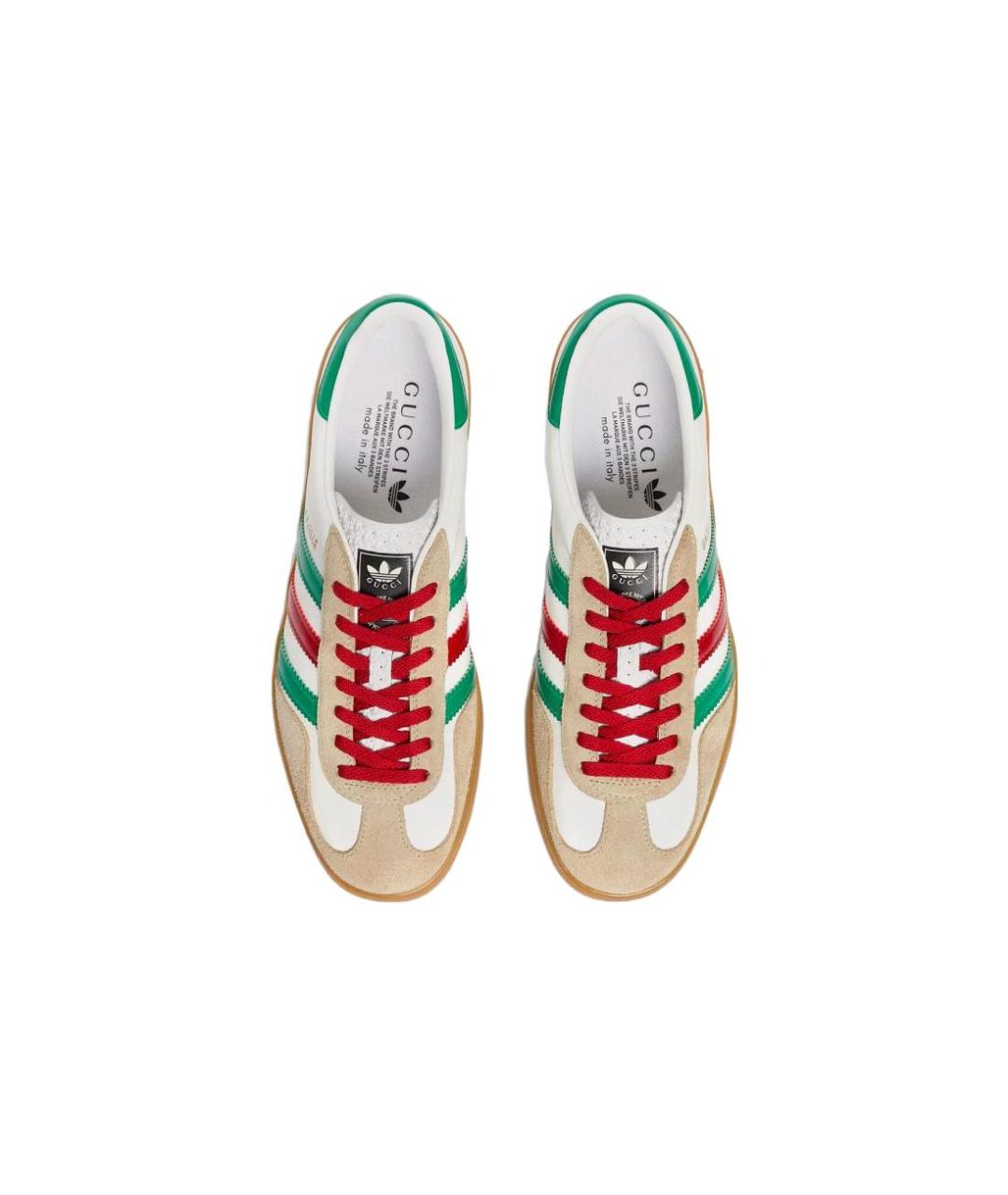 GUCCI Белые кожаные низкие кроссовки / кеды, фото 4