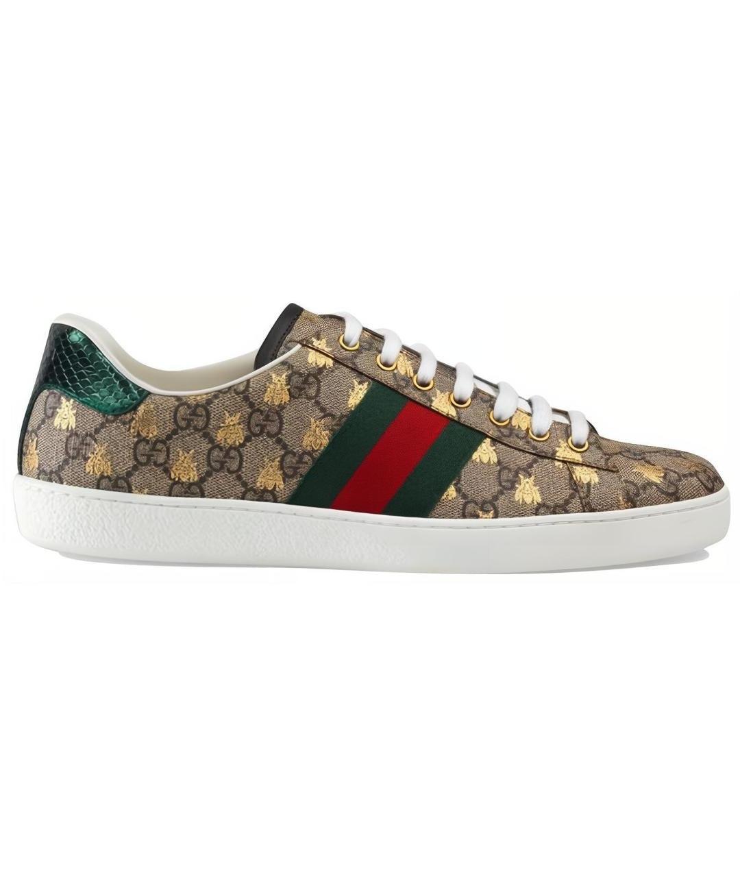 GUCCI Бежевые низкие кроссовки / кеды, фото 1