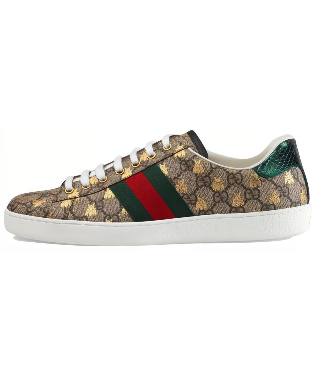 GUCCI Бежевые низкие кроссовки / кеды, фото 6