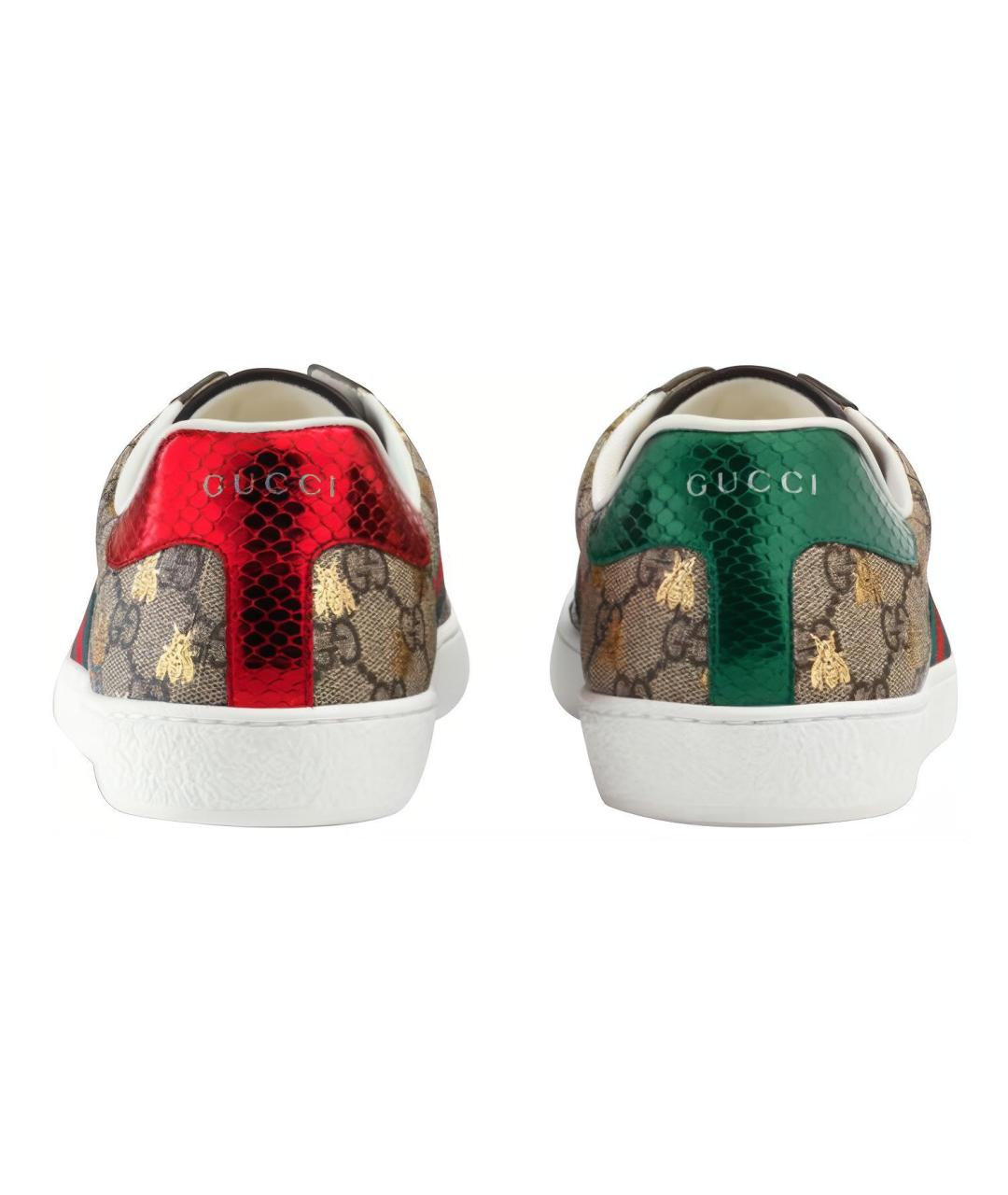 GUCCI Бежевые низкие кроссовки / кеды, фото 5