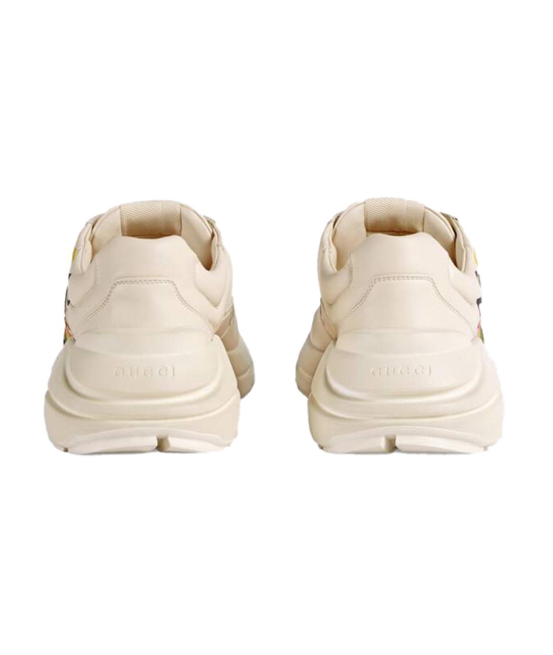 GUCCI Бежевые низкие кроссовки / кеды, фото 4