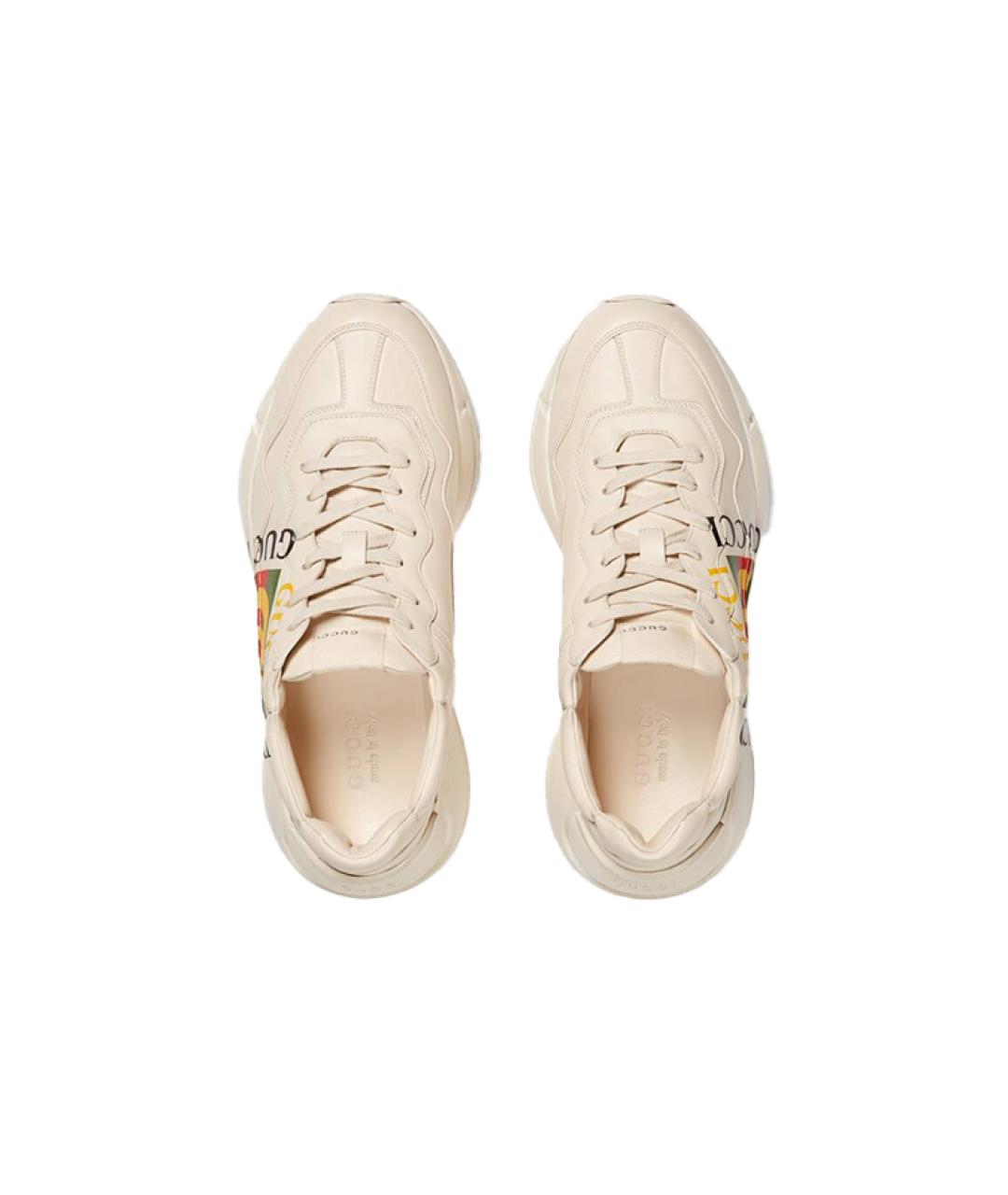 GUCCI Бежевые низкие кроссовки / кеды, фото 3