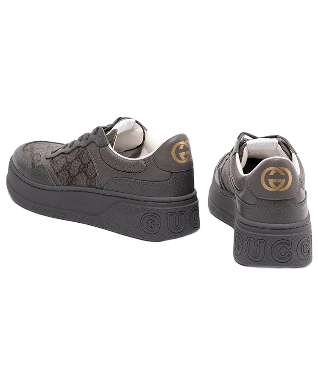 GUCCI Серые низкие кроссовки / кеды, фото 3