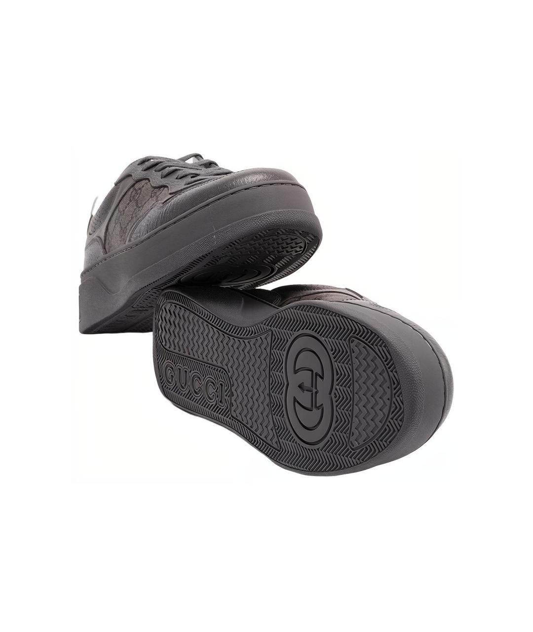 GUCCI Серые низкие кроссовки / кеды, фото 4