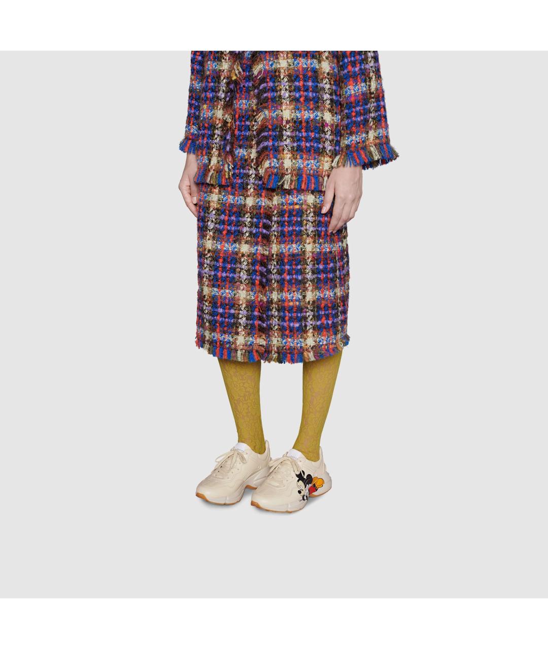 GUCCI Бежевые кожаные кроссовки, фото 7
