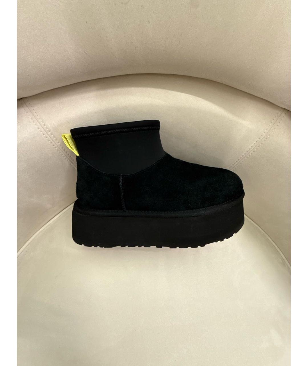 UGG AUSTRALIA Черные замшевые полусапоги, фото 7
