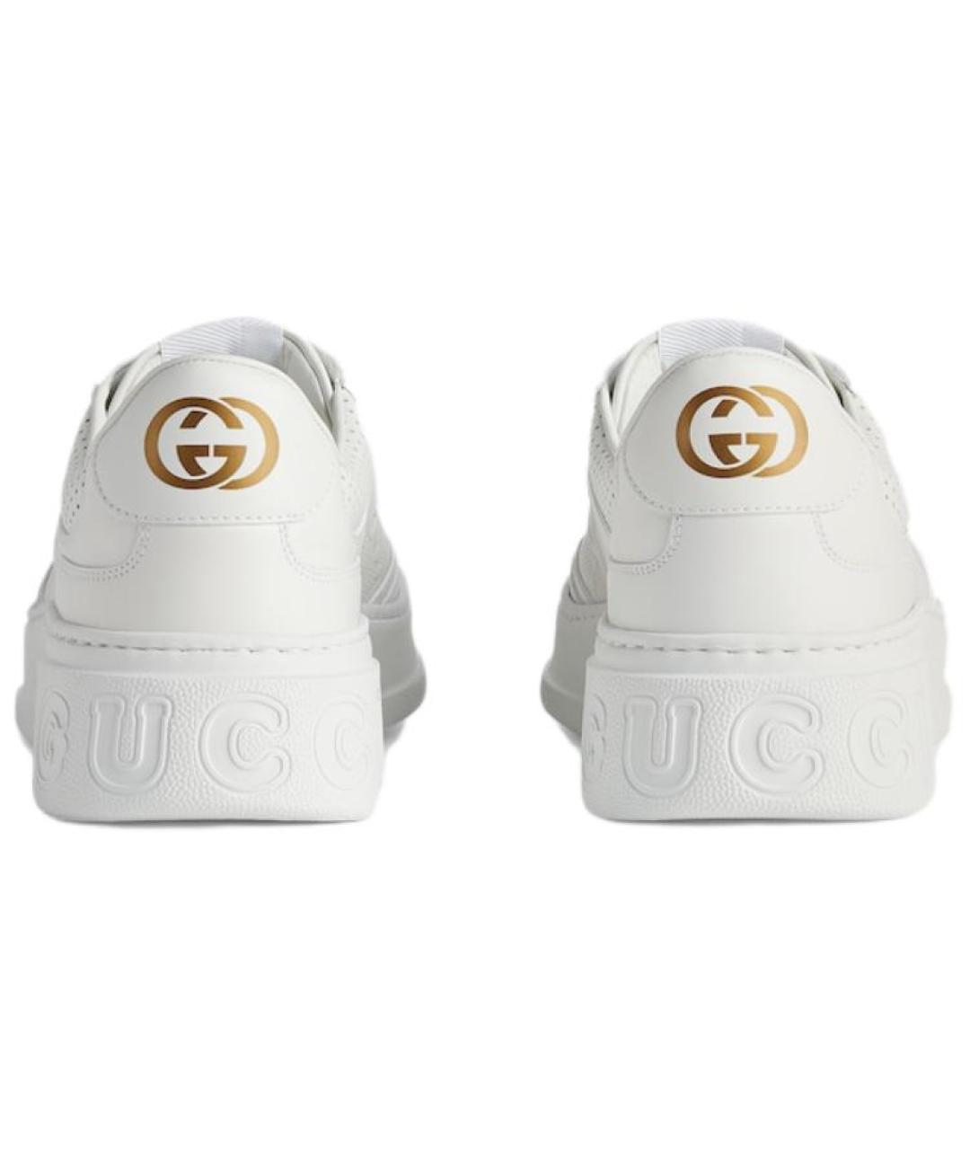GUCCI Белые низкие кроссовки / кеды, фото 6
