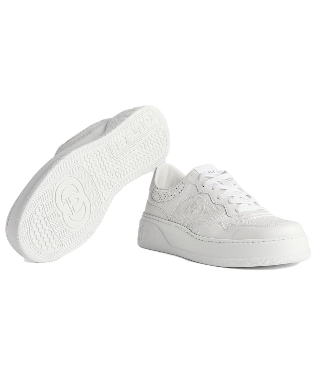 GUCCI Белые низкие кроссовки / кеды, фото 4