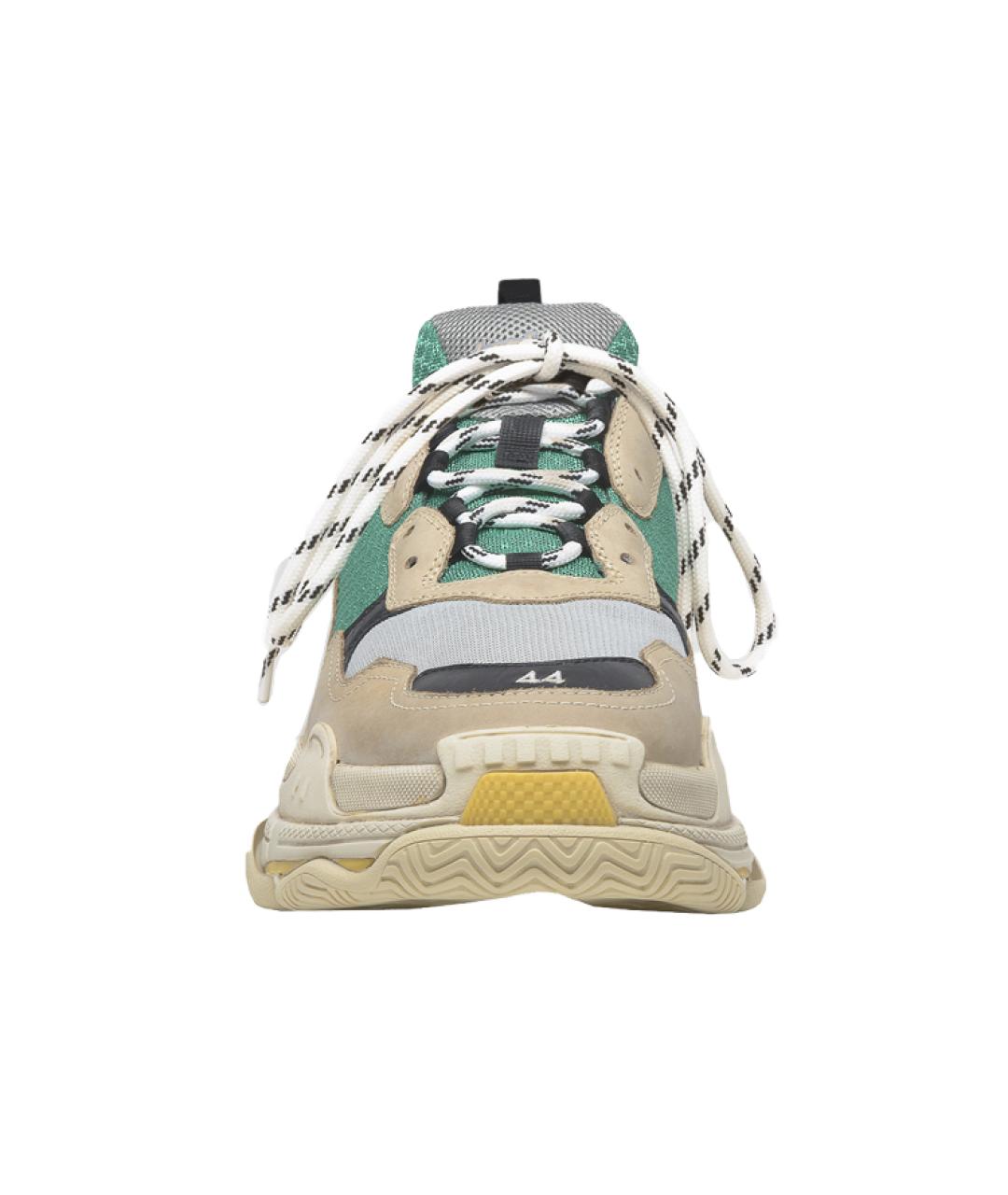 BALENCIAGA Бежевые низкие кроссовки / кеды, фото 3