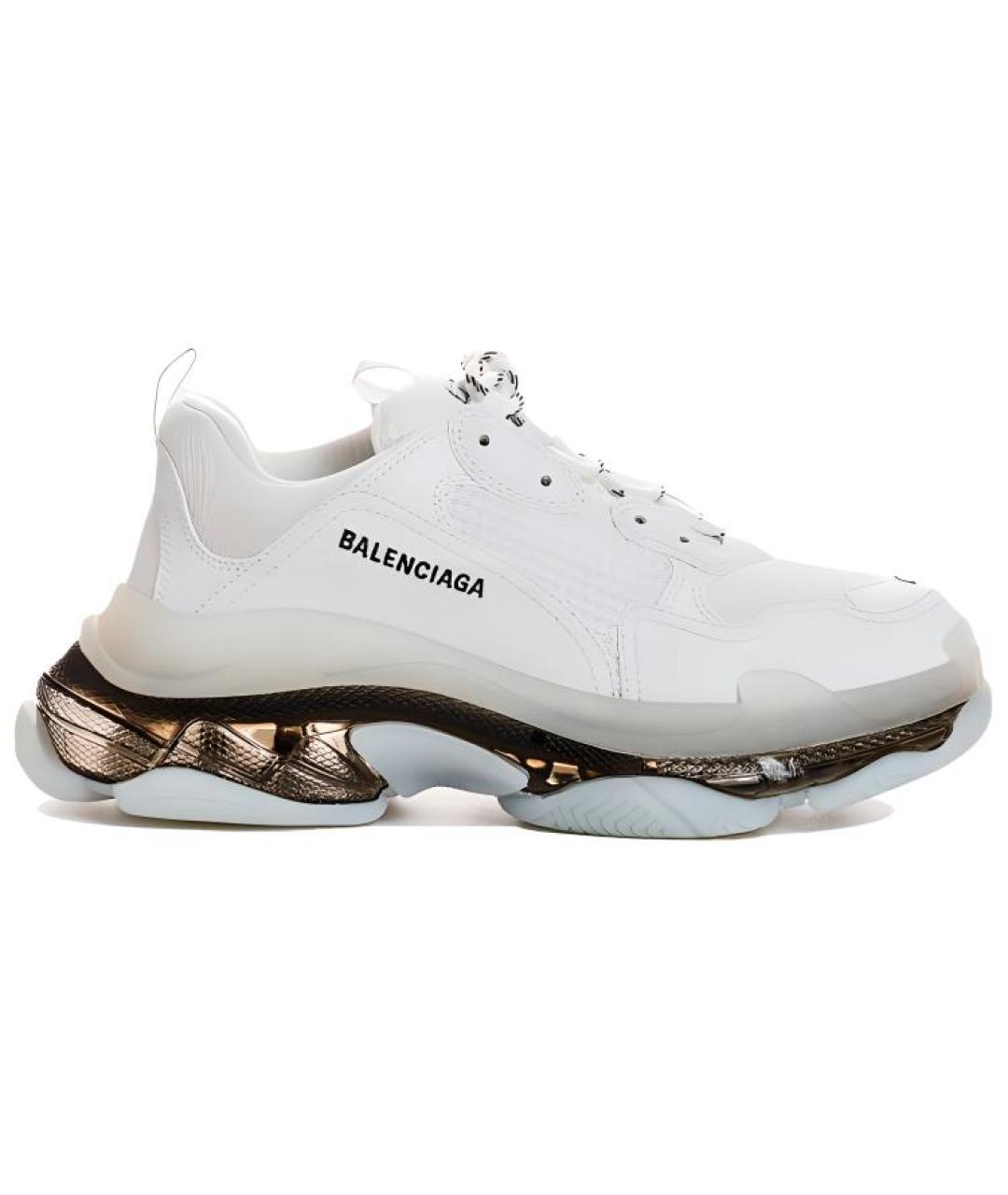 BALENCIAGA Белые низкие кроссовки / кеды, фото 1