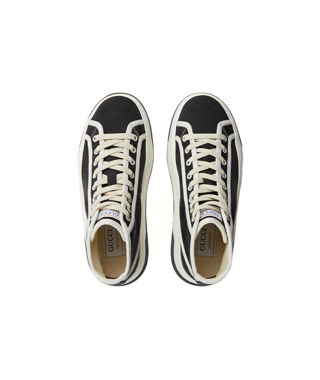 GUCCI Черные текстильные кроссовки, фото 3