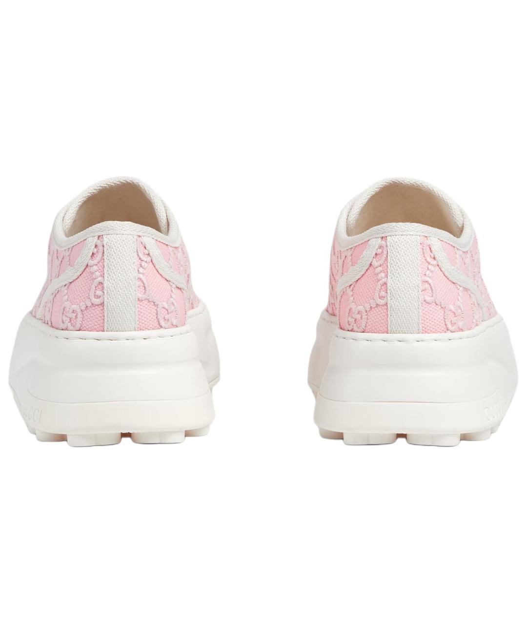 GUCCI Розовые текстильные кроссовки, фото 5