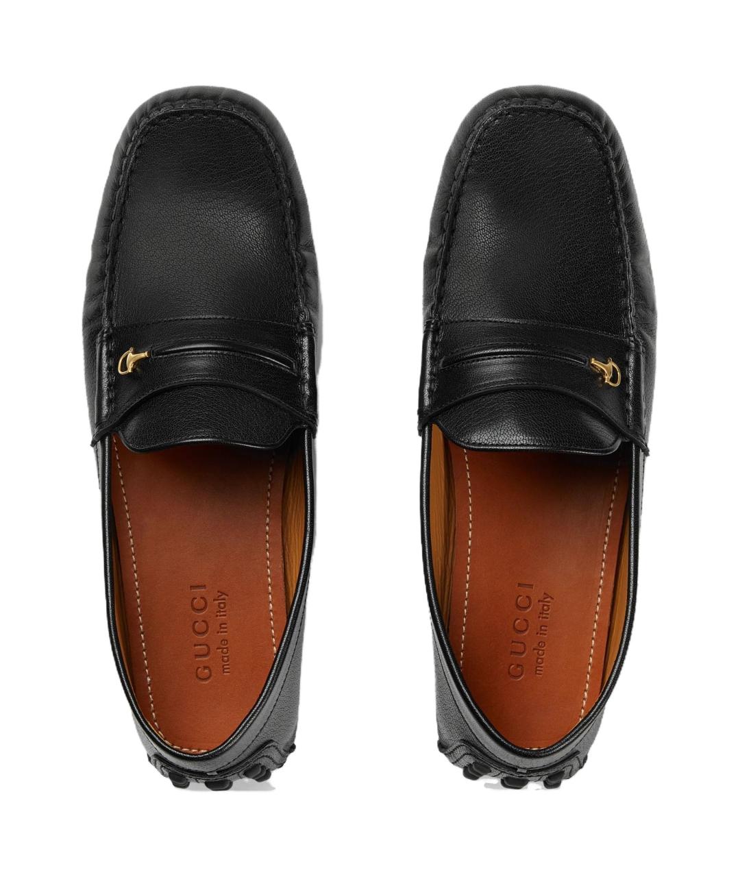 GUCCI Черные лоферы, фото 4