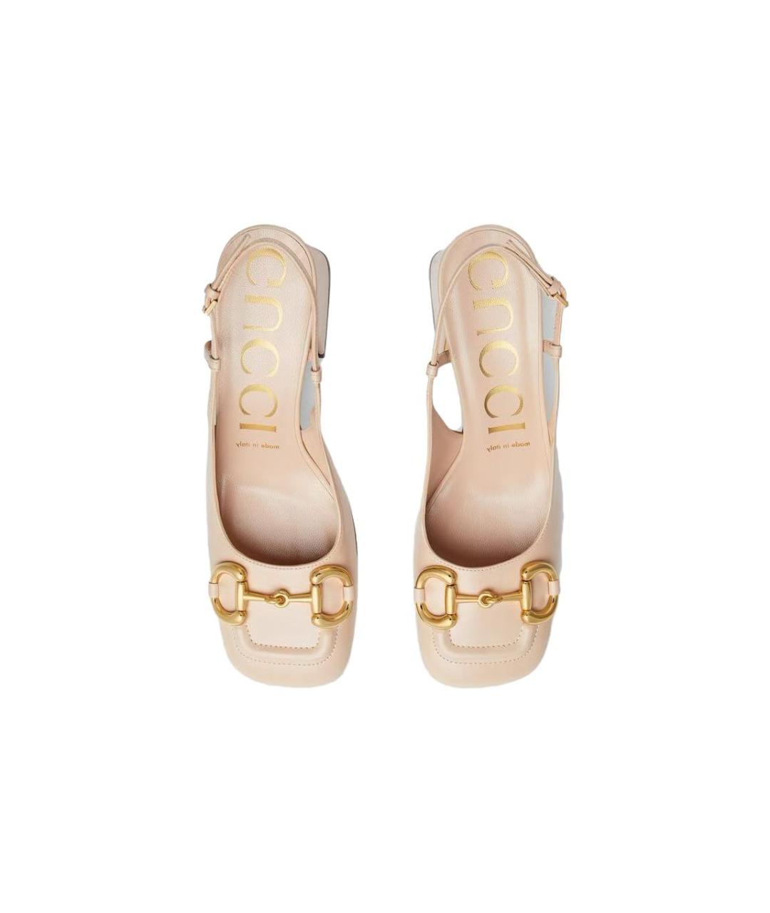 GUCCI Розовые кожаные туфли, фото 3