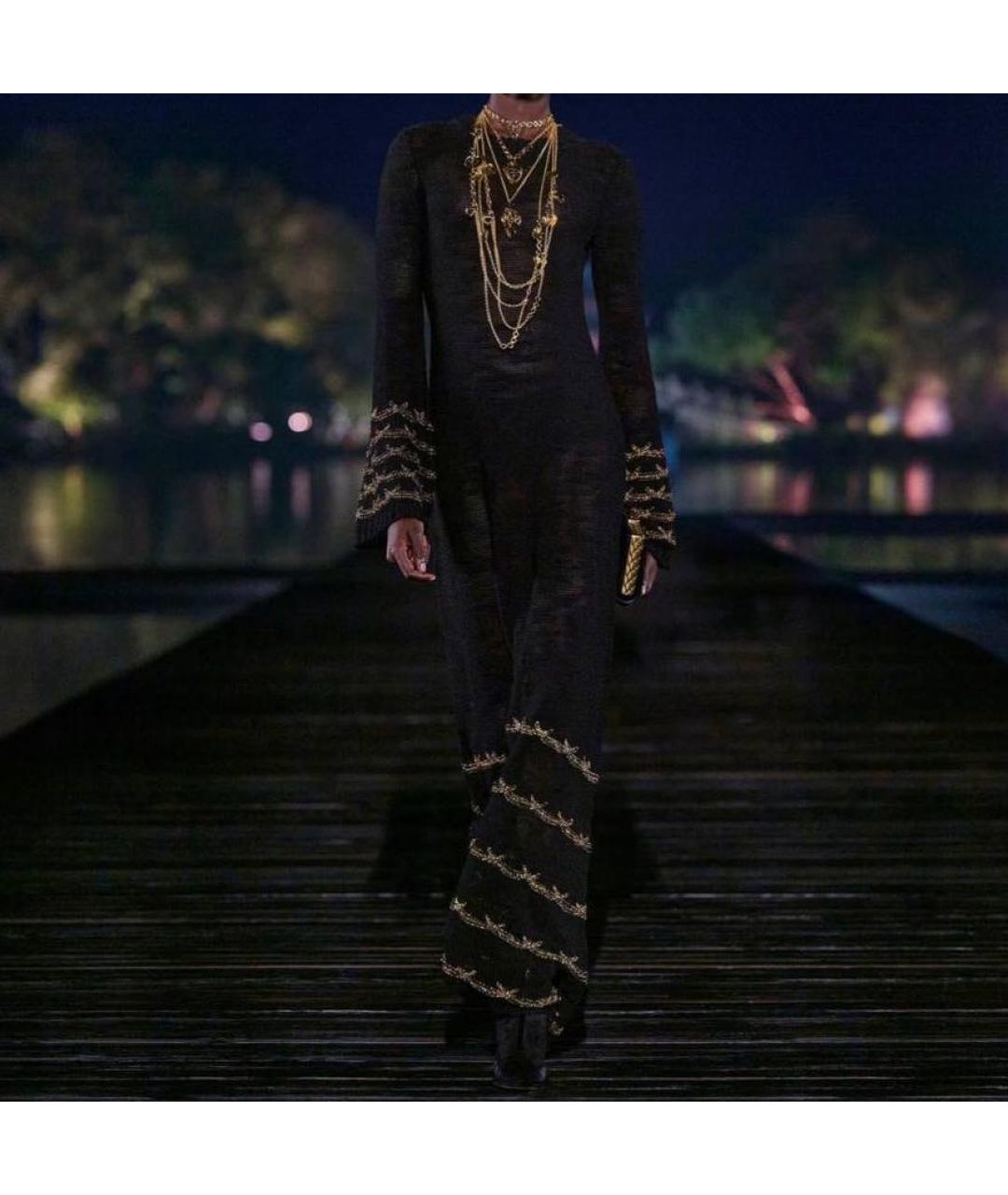 CHANEL Черное шерстяное вечернее платье, фото 2