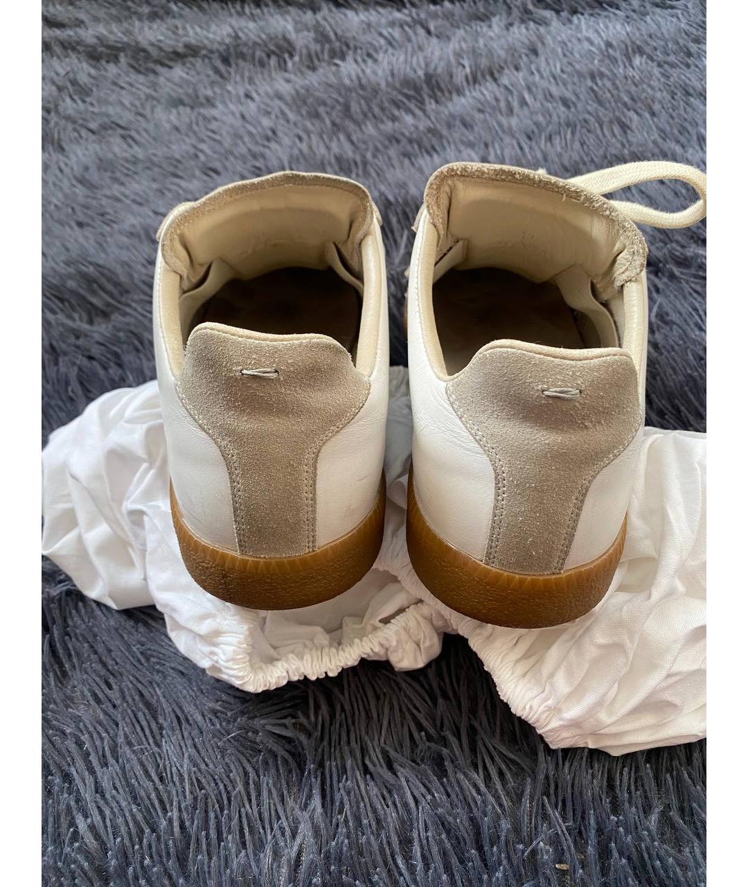 MAISON MARGIELA Белые низкие кроссовки / кеды, фото 4