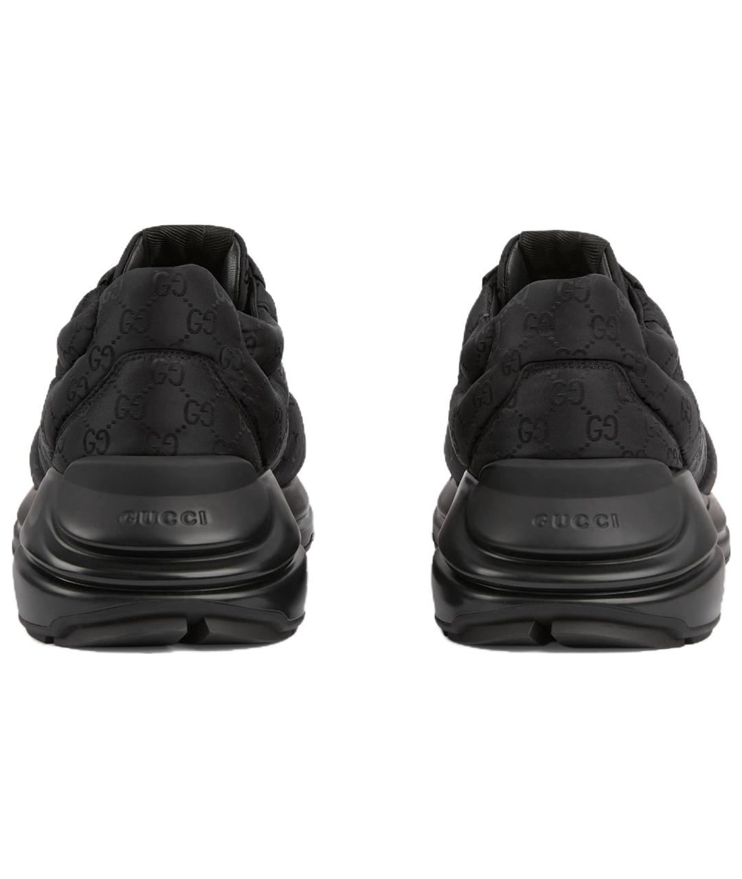 GUCCI Черные низкие кроссовки / кеды, фото 5