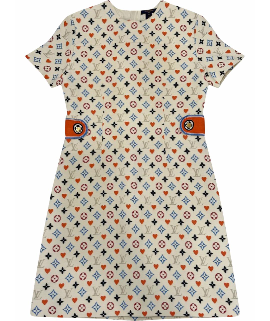 LOUIS VUITTON Бежевое льняное коктейльное платье, фото 1
