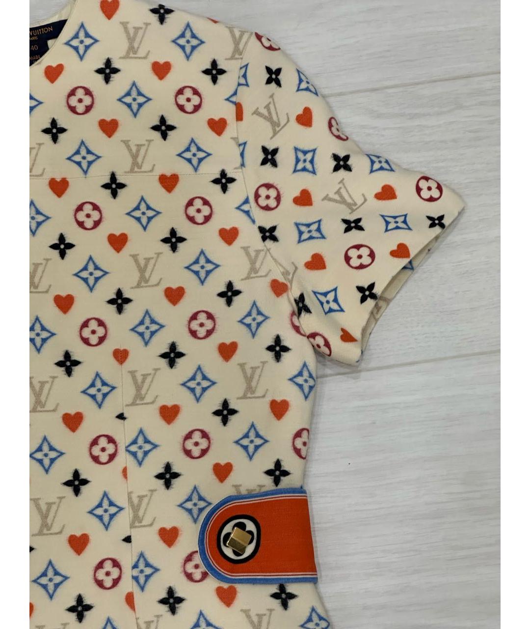 LOUIS VUITTON Бежевое льняное коктейльное платье, фото 7