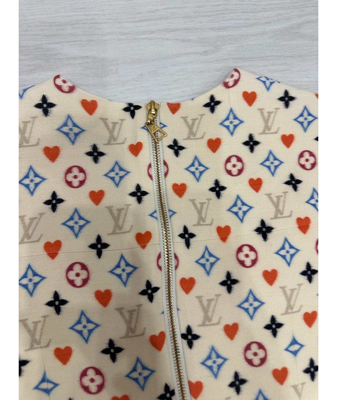 LOUIS VUITTON Бежевое льняное коктейльное платье, фото 4