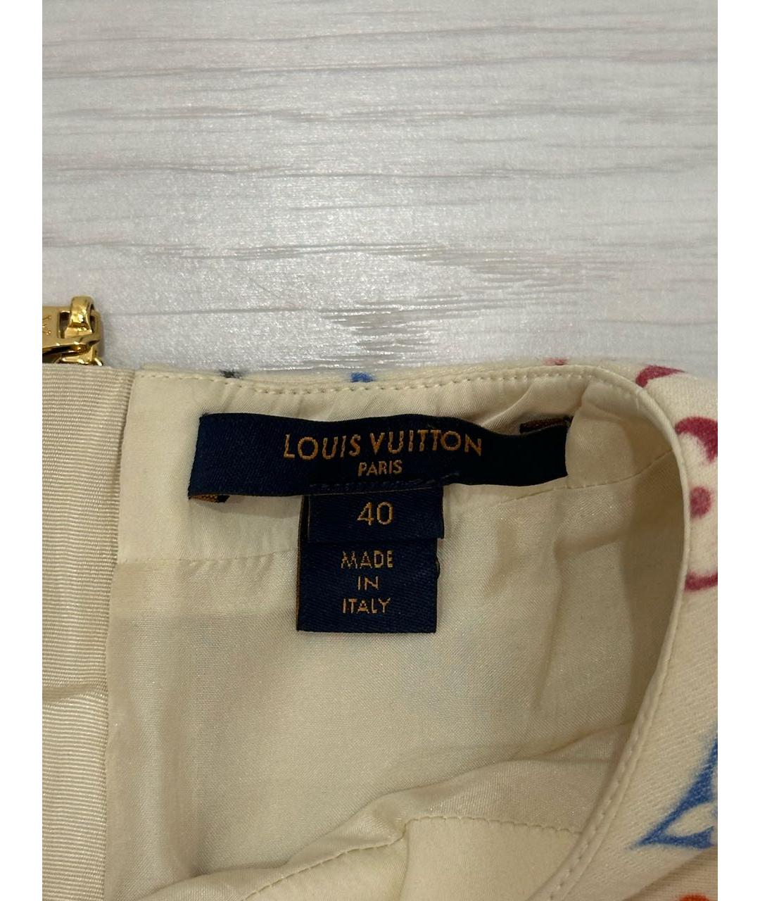 LOUIS VUITTON Бежевое льняное коктейльное платье, фото 8