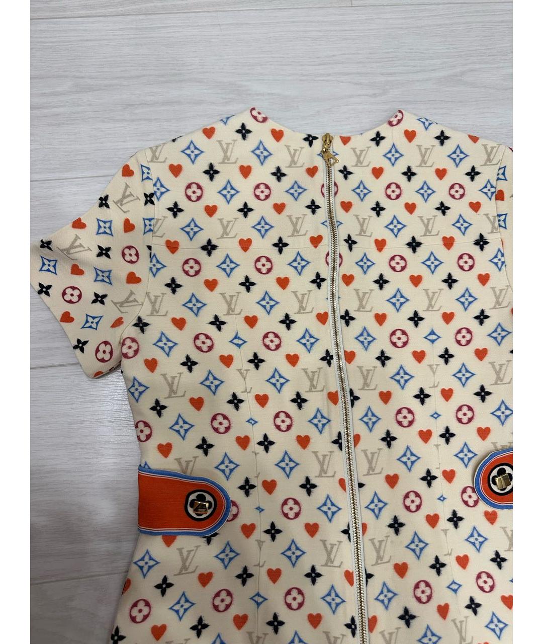 LOUIS VUITTON Бежевое льняное коктейльное платье, фото 3