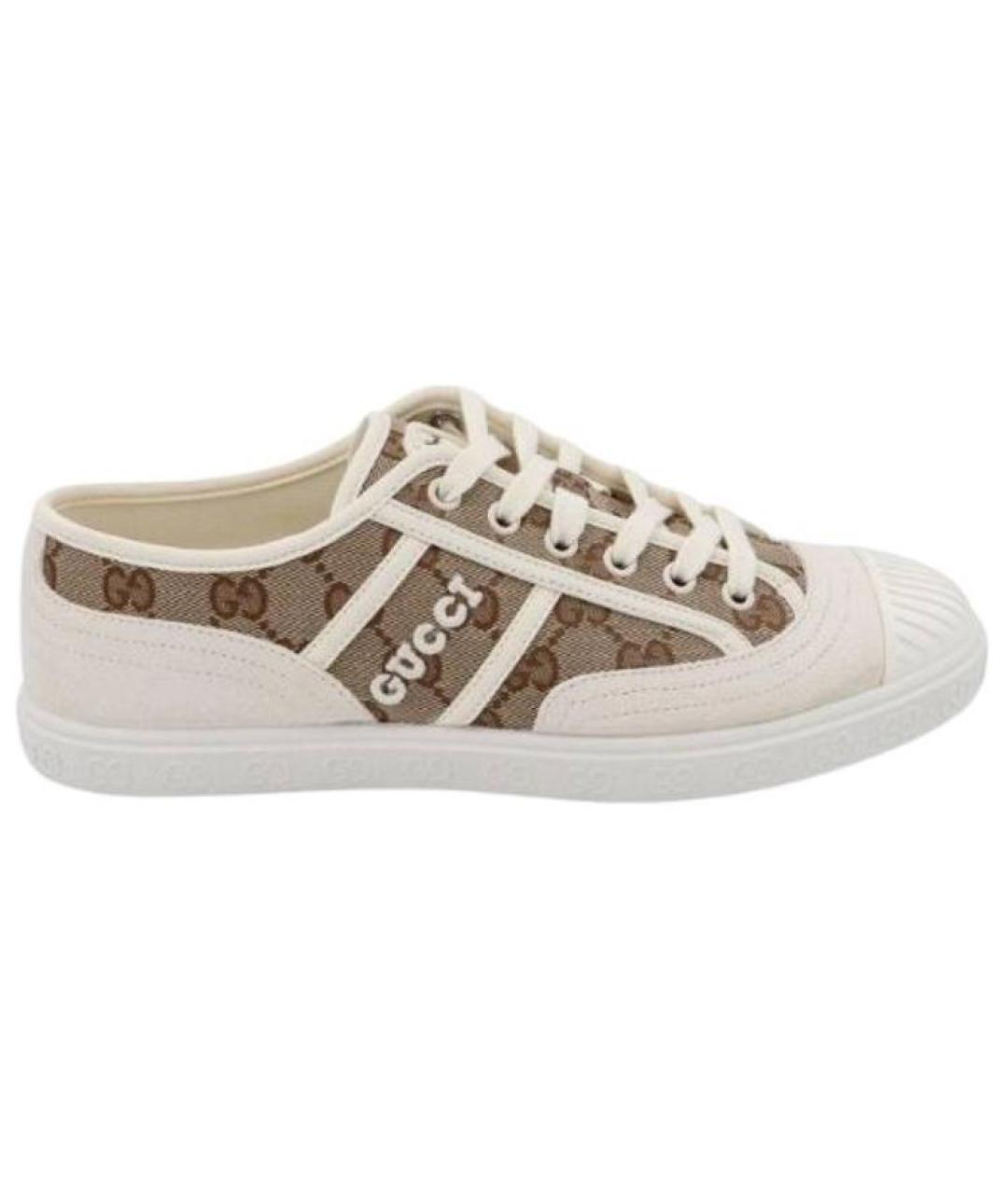 GUCCI Бежевые кеды, фото 1