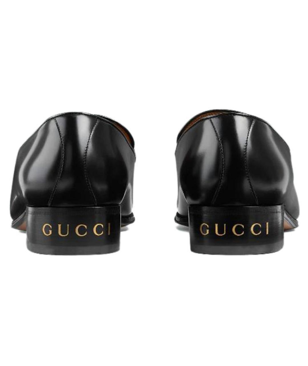 GUCCI Черные кожаные лоферы, фото 5