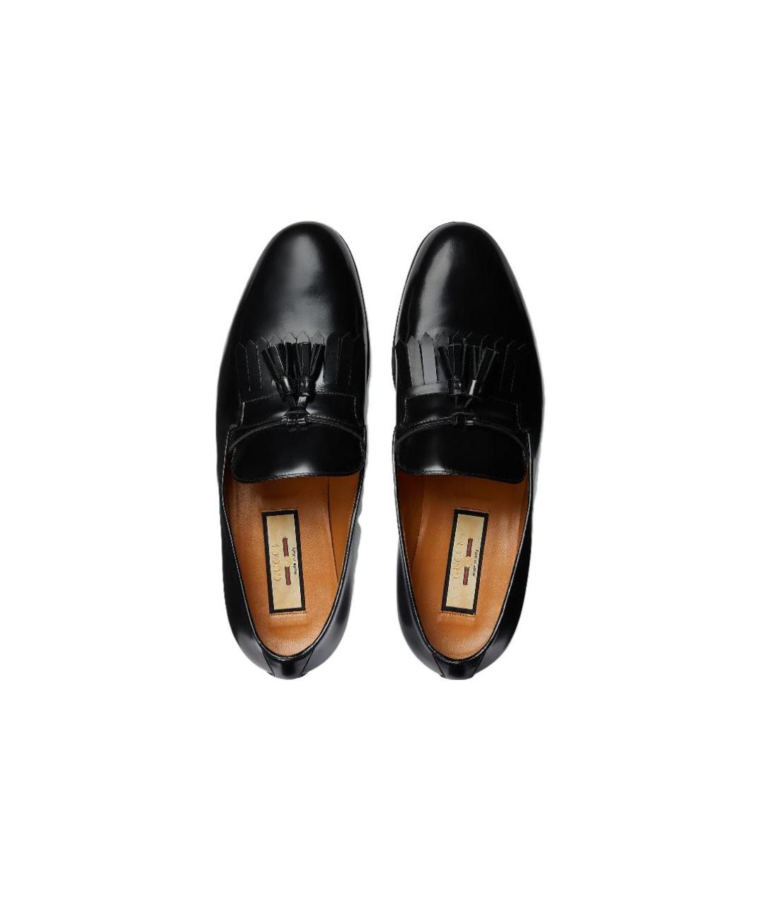 GUCCI Черные кожаные лоферы, фото 4