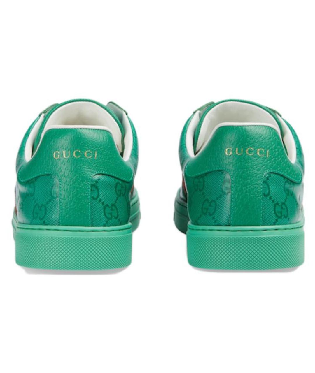 GUCCI Зеленые низкие кроссовки / кеды, фото 5