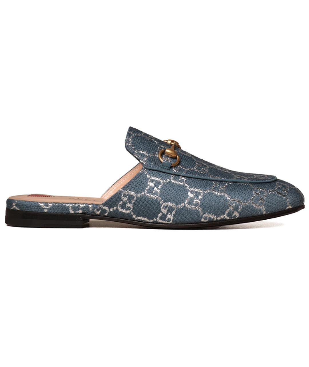 GUCCI Голубые мюли, фото 2